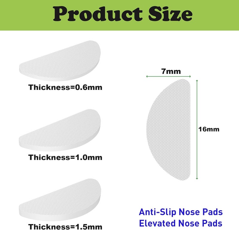 fusanwin 0.6mm Ultra-Thin Anti-Slip Eyeglass Nose Pads, Thousands of Frog-Inspired Microstructured Fibers, Soft Adhesive Silicone Nose Pads, Glasses Nose Pad for Glasses, Sunglasses (5 Pairs Clear) - Image 3